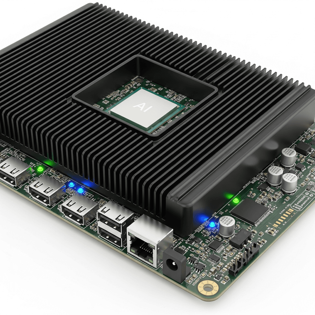AI Computing Board with heat sink and ports