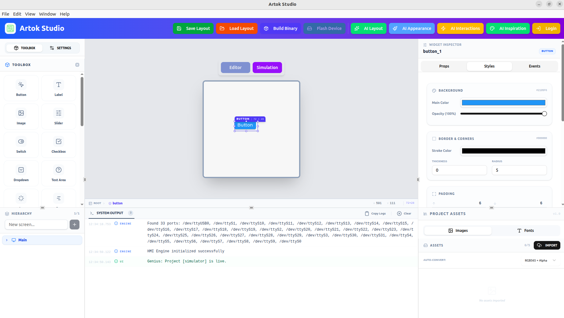 Artok Widget Inspector Styles