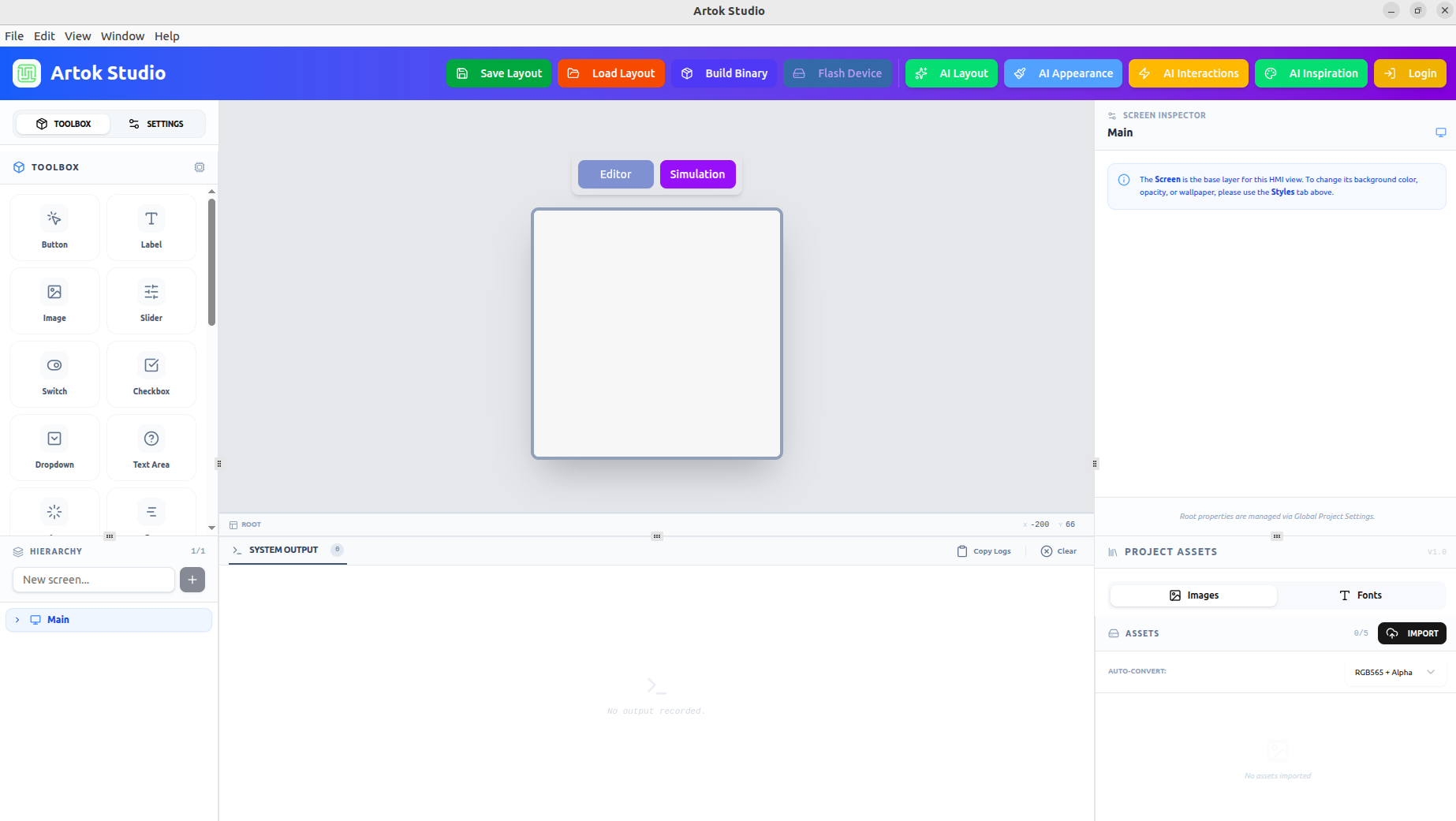 Artok Workspace Overview
